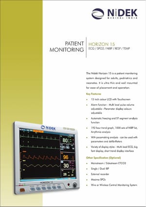 Nidek Horizon 15 Patient Monitor