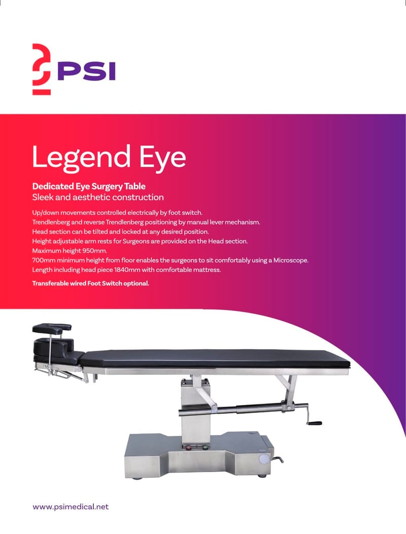 PSI Legend Eye Surgery Table