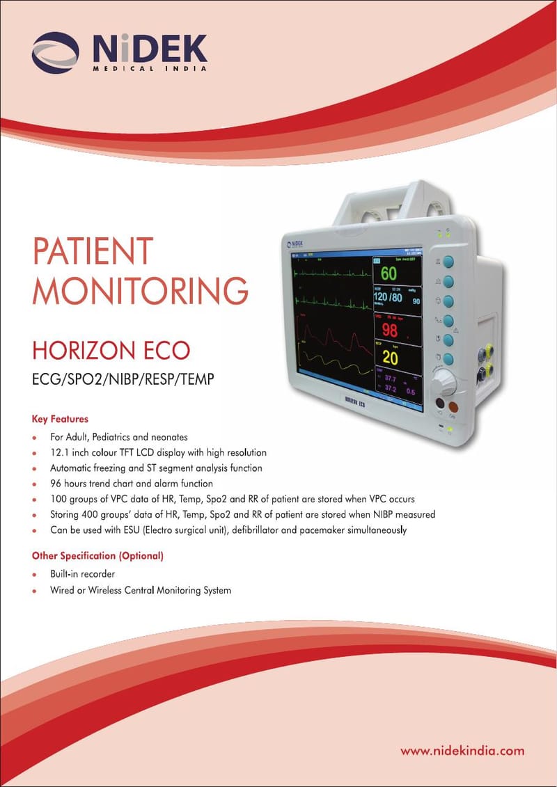 Nidek Horizon Eco Patient Monitor