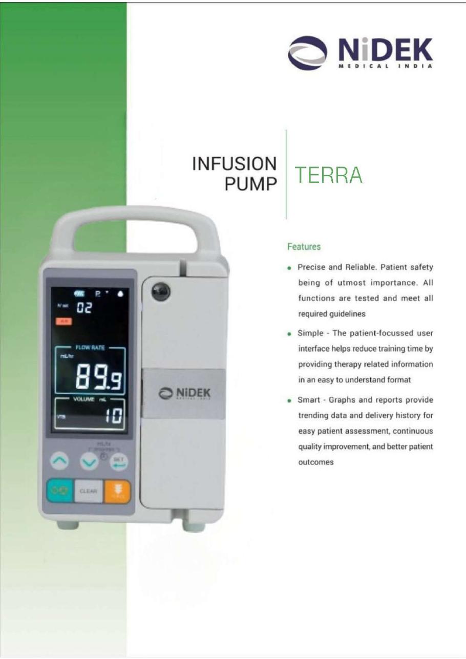 Nidek Terra Infusion Pump