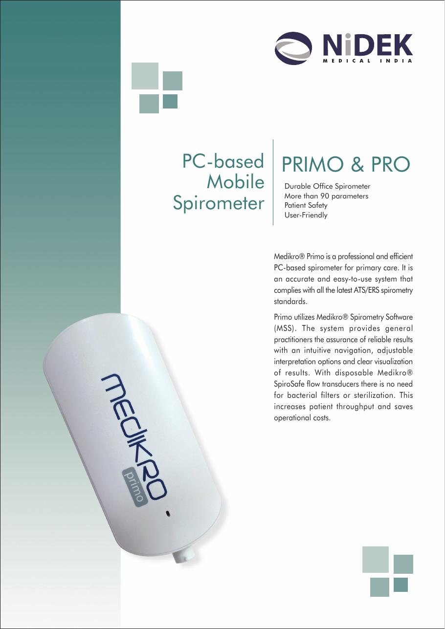 Medikro Primo PC-based Spirometer