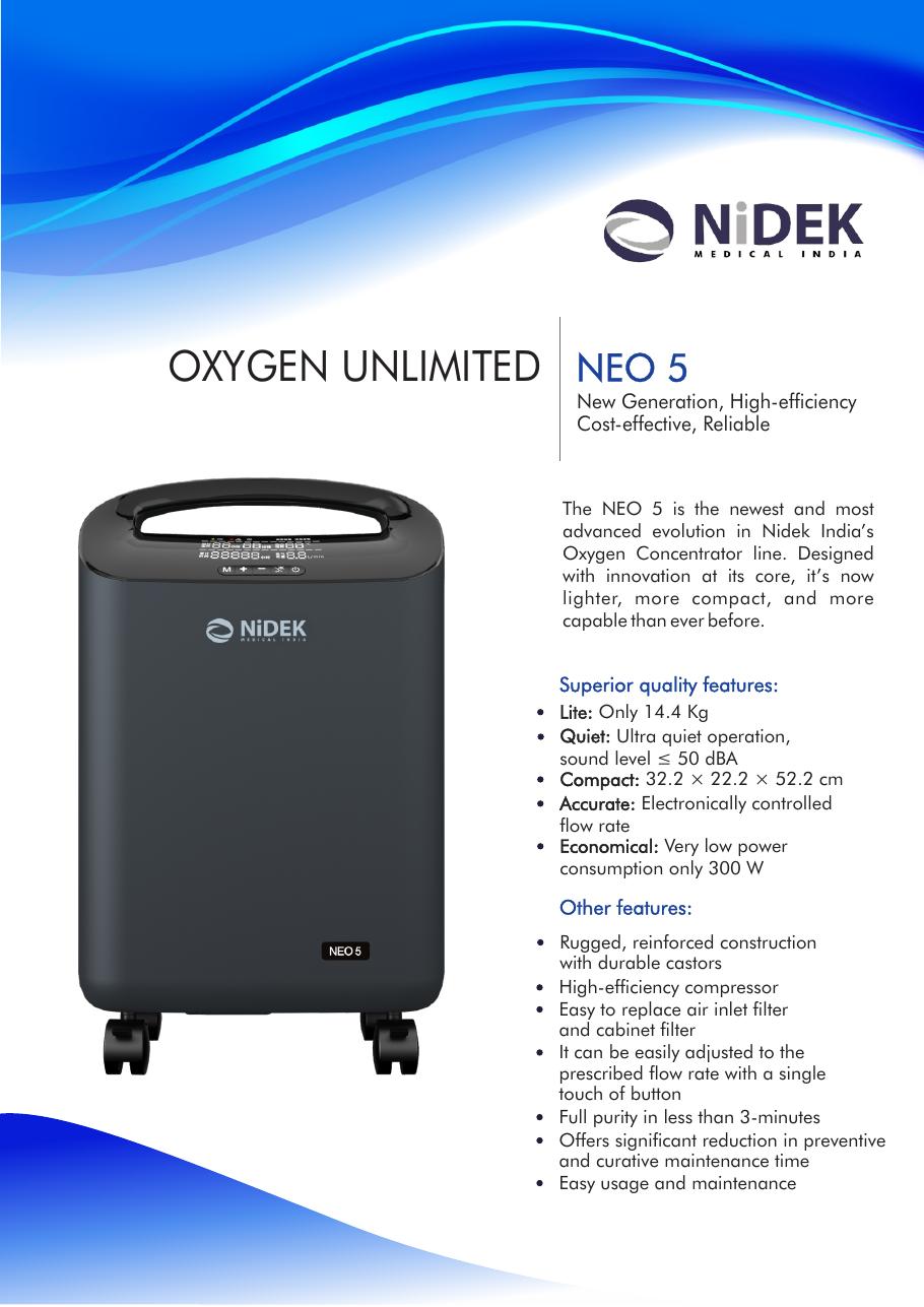 Nidek NEO 5 Oxygen Concentrator