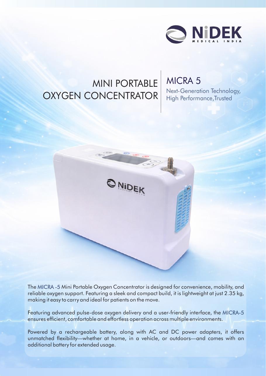 Nidek MICRA 5 Mini Portable Oxygen Concentrator