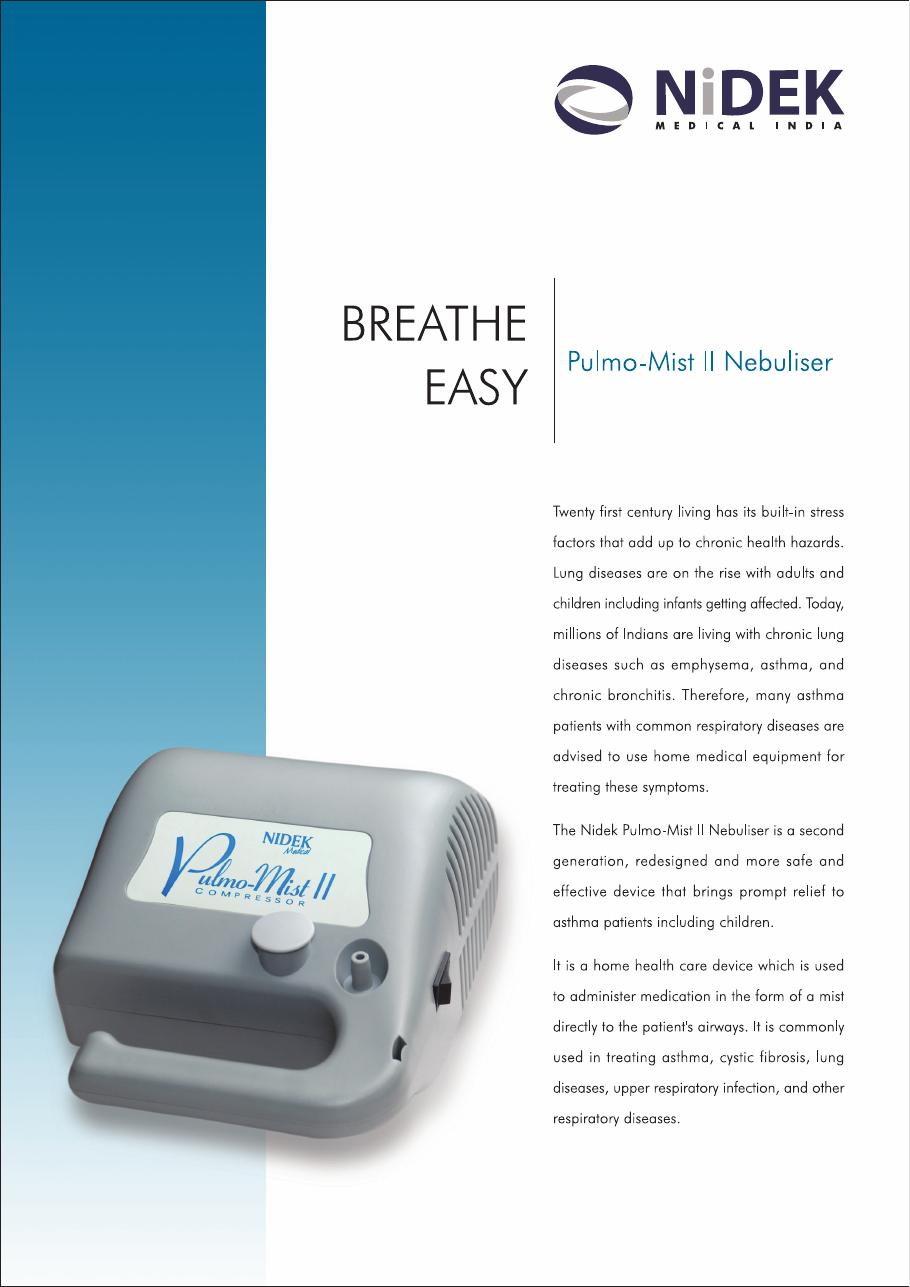 Nidek Pulmo-Mist II Compressor Nebulizer