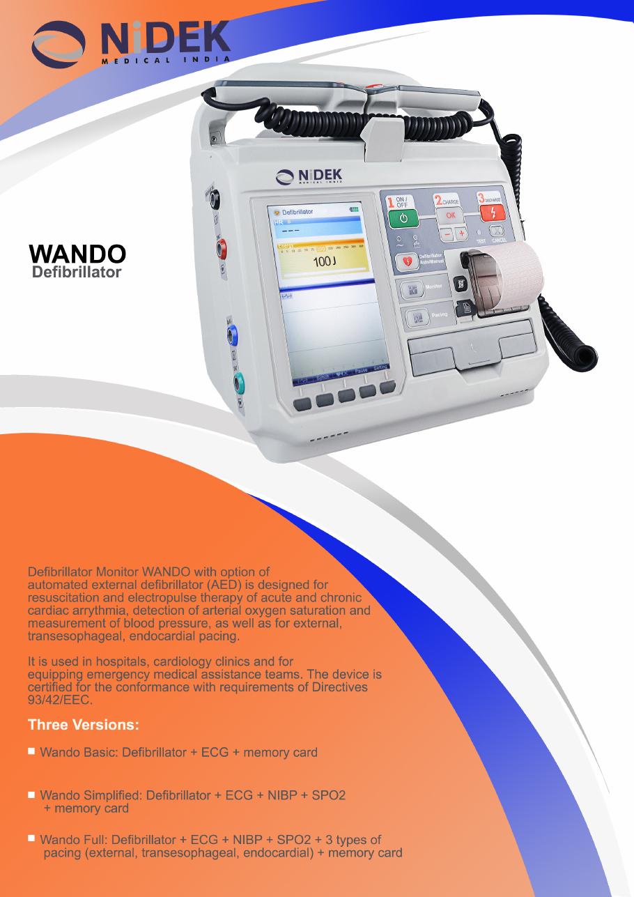 Nidek Wando Full Defibrillator Monitor