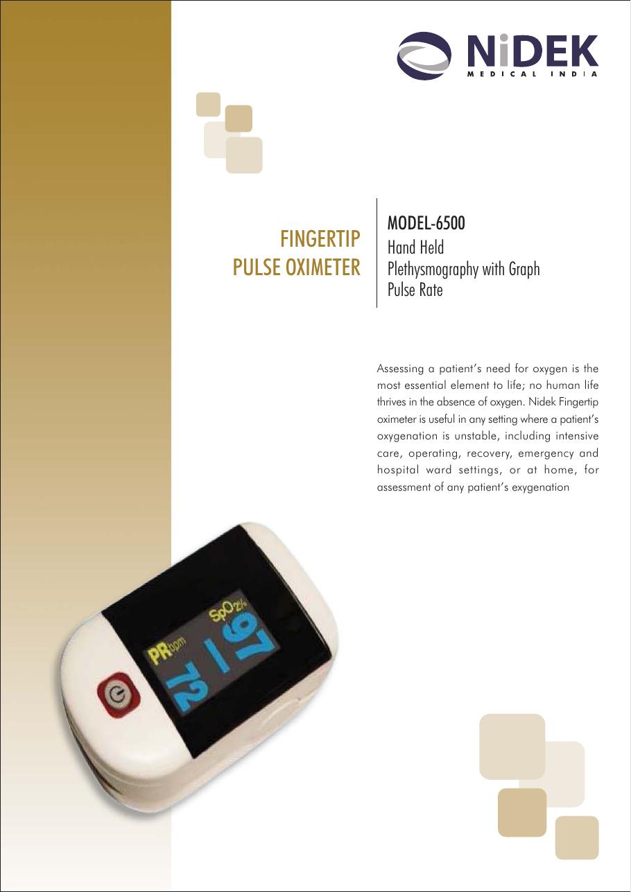 Nidek Fingertip Pulse Oximeter 6500