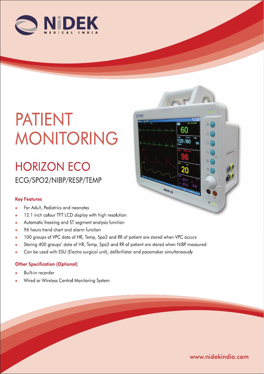 Nidek Horizon Patient Monitor